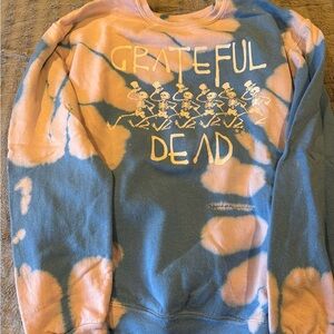 Grateful Dead Blue and Pink Tie-Dye Sweatshirt